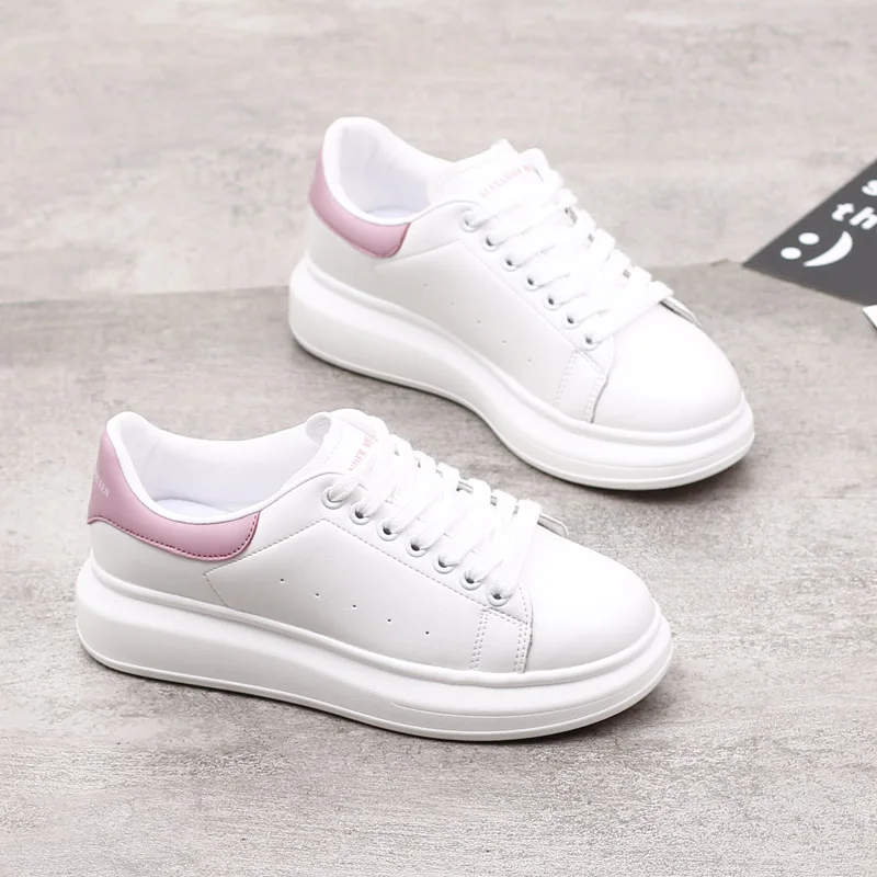 

AGUTZM Women Casual Shoes Men Vulcanize Sneakers Lover Platform Wedge White Brand Tenis Feminino Woman New Breathable Chaussure
