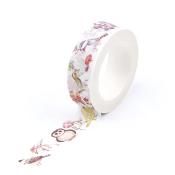

Japanese Washi Tape Set Mixed Colored Owl Pattern Decorative Adhesive Masking Paper Tapes 1PCS/Lot