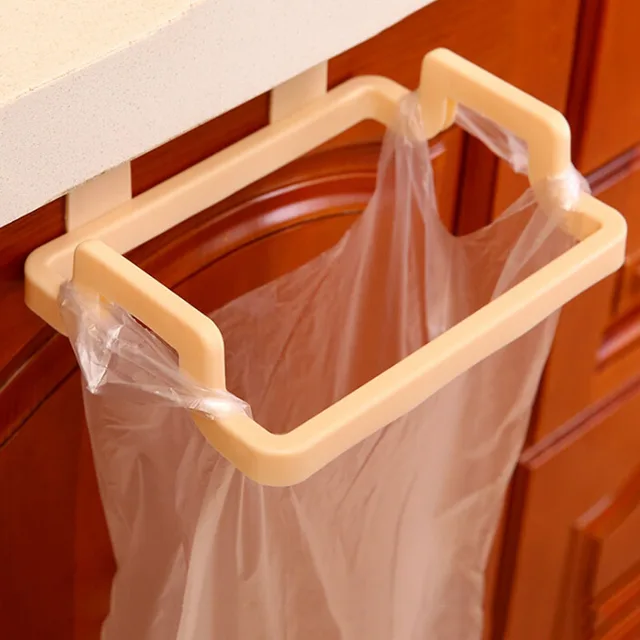 Best Offers Plastic Garbage Bag Shelf Towel Rack Storage Hook for Kitchen Cabinet Door Back