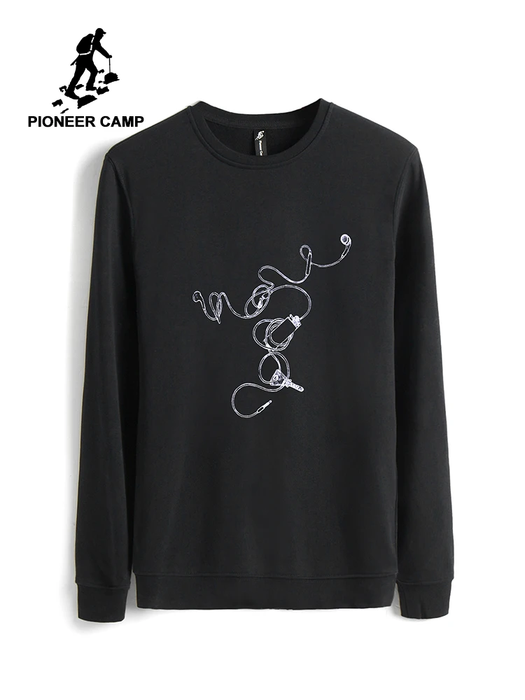 

Pioneer Camp 2019 Spring Sweatshirts Men Printed Pattern Sweatshirt Slim Fit Casual Comfortable Pullover Top For Male AWY901551