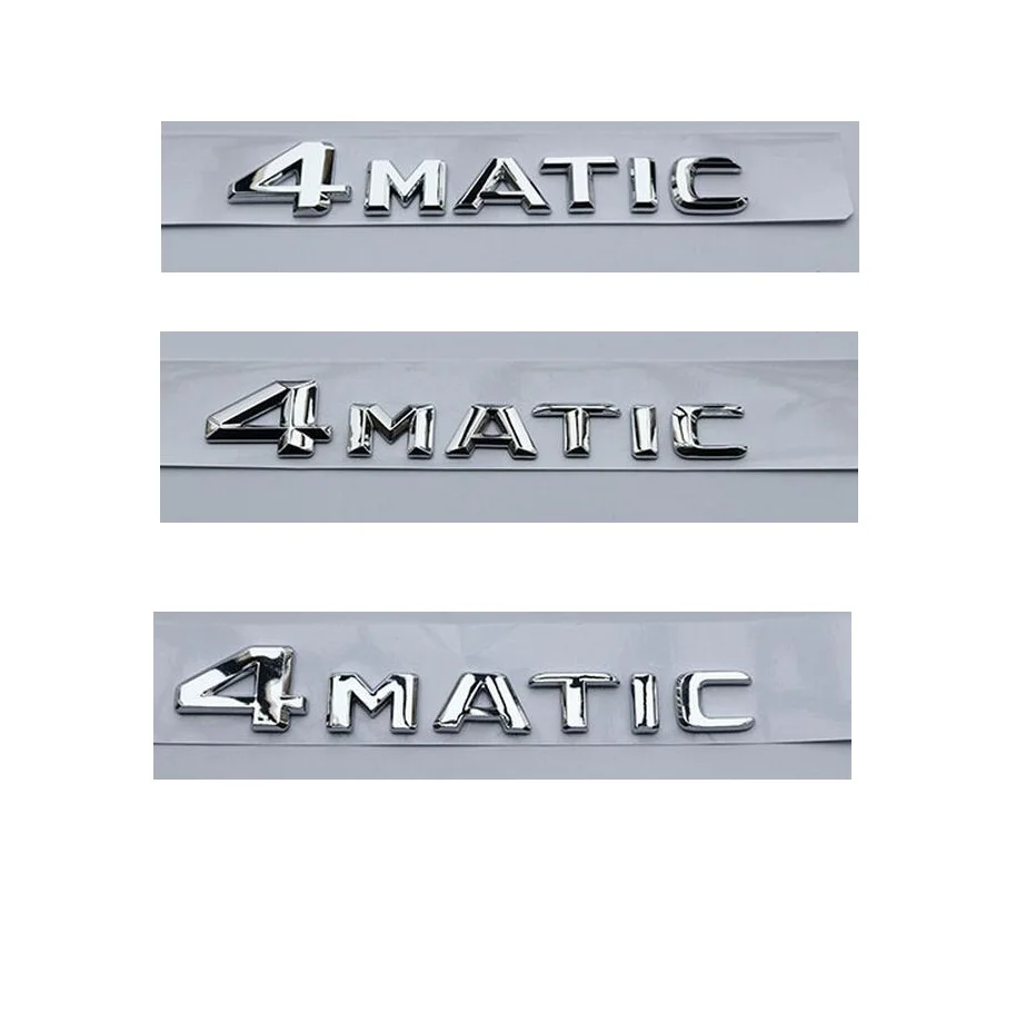 

Chrome Shiny Silver ABS Car Trunk Rear Number Letters Words Badge Emblem Decal Sticker for Mercedes-Benz SLK55 AMG