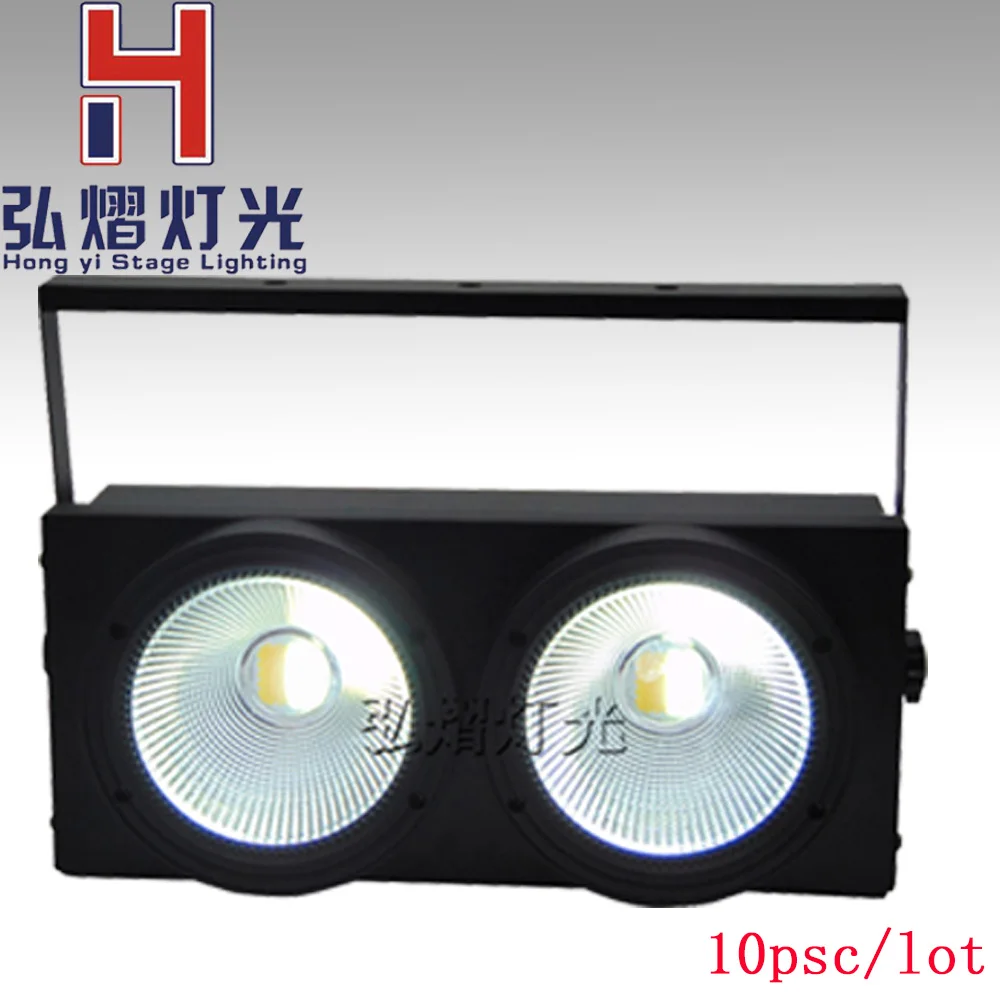 

DMX DJ Light COB 2X100W High Power Aluminium Stage Lighting 2x100W COB cool white and warm white led par (10pcs/lot)