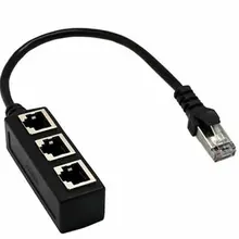 Изысканно разработанный прочный 1-3 плата с портами Ethernet RJ45 Y сплиттер Кабель-адаптер для CAT 5/CAT 6 LAN