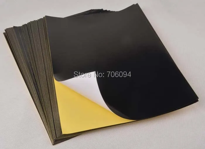 100sheets A4 Glossy Black Sticker Paper Label Printing Paper Glossy A4