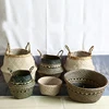 WHISM-cesta de almacenaje plegable Bohemia para baño, cesta de lavandería para bebé, cestas grandes decorativas de mimbre, cesta para juguetes de almacenamiento para Picnic ► Foto 1/6