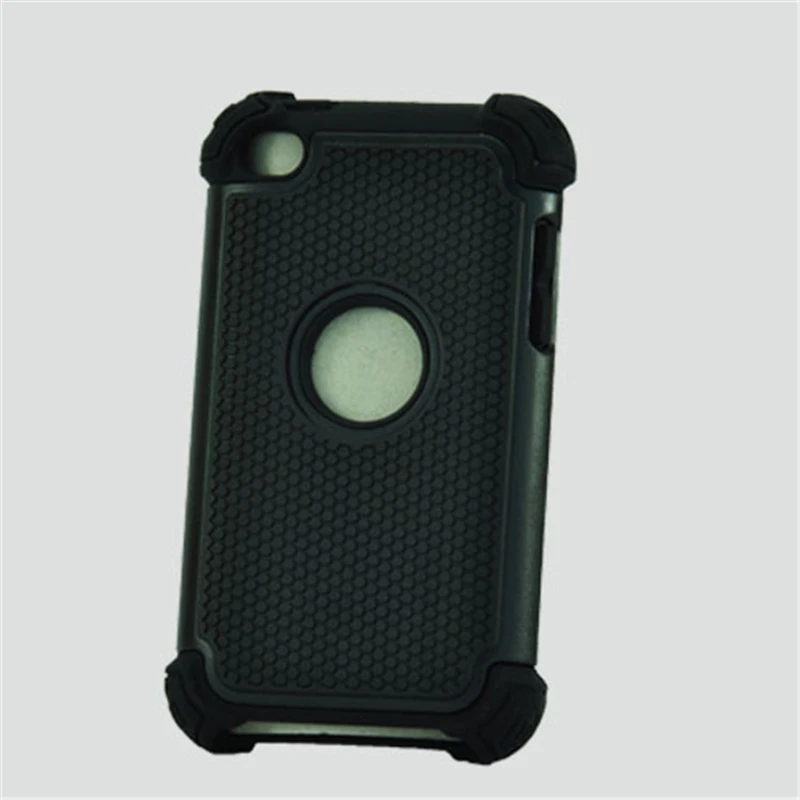 For Touch 4 Heavy Duty Shockproof Plastic Hard Case Rubber Cover For Apple ipod touch 4 4g 4th Capa