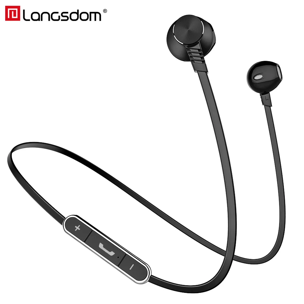 Langsdom беспроводные Bluetooth наушники для телефона спортивные с металлическими