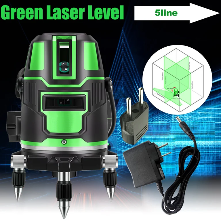 

Brand 5Lines 3D Laser Level Self-Leveling 360 Horizontal And Vertical Cross Super Powerful green/red Laser Beam