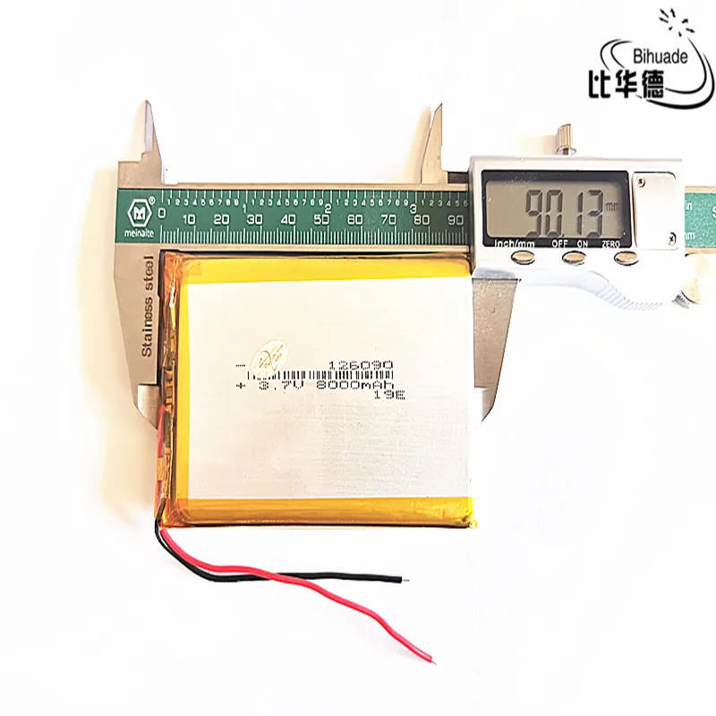 3,7 V, 8000 mAH, [126090] PLIB; полимерный литий-ионный/литий-ионный аккумулятор для планшетных ПК, gps, POWER BANK