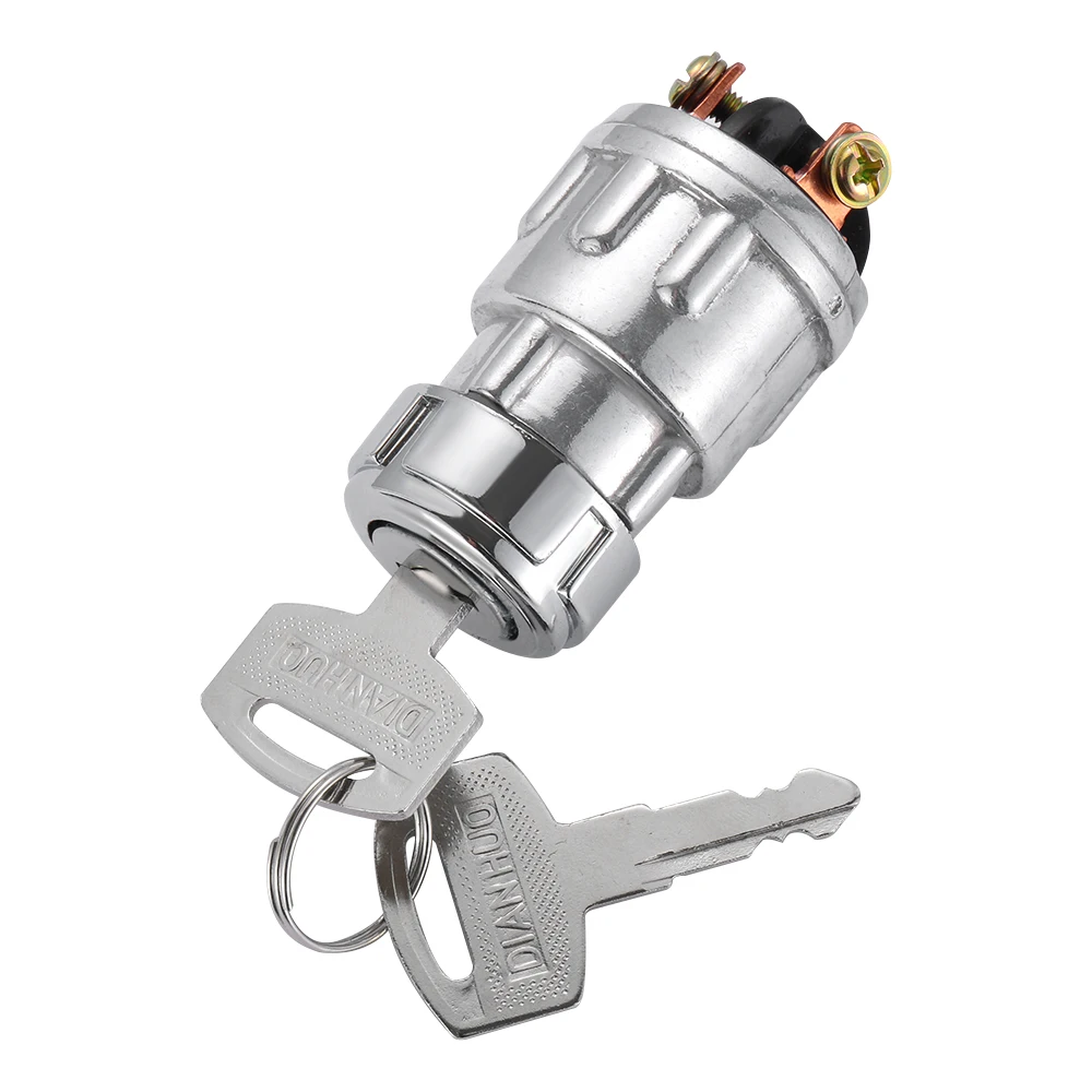 Car Door Cylinder Lock & Key 12V Universal Car Motorcycle Lock Ignition