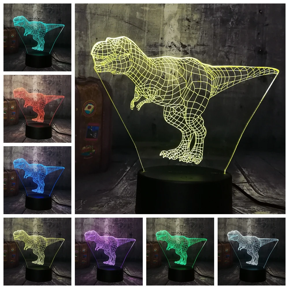 4 PCS 3D Triceratops LED Lamp Cool 3D Tyrannosaurus Rex Pterosaur Night Light for Boys Girls and Kids Toys Birthday Xmas Gift 16 Color Changing Light with Remote Control BLUELAMP 5656 4 PCS 3D Triceratops LED Lamp Cool 3D Tyrannosaurus Rex Pterosaur Night Light for Boys Girls and Kids Toys Birthday Xmas Gift 16 Color Changing Light with Remote Control BLUELAMP 5656
