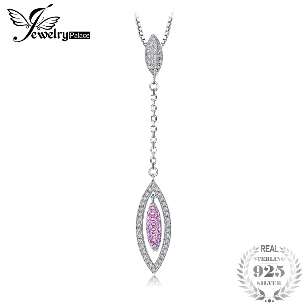 

Jewelrypalace New Fashion 0.6ct Round Created Pink Sapphire Women Pendant 925 Sterling Silver Fine Jewelry Not Include the Chain