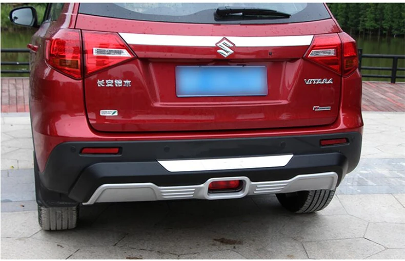 Jioyng для Suzuki vitella- спереди+ задний бампер диффузор Бамперы для автомобиля губ протектор гвардии опорная плита ABS Chrome отделка 2pes
