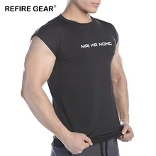 Refire Gear Summer Running Tight Gyms Shirt Mens Cotton Fitness Shirt Men Gym T Shirt Male Fitness Climbing Hiking Clothing Men