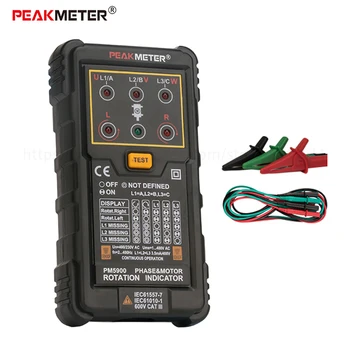 

Handheld Three Phase Rotation Indicator Meter 3 Motor Phase Rotation Indicator Meter Sequence Tester Rotary Field Indicator