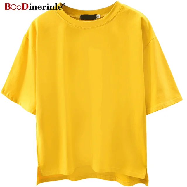 Buy Women's Yellow T shirt Female Spring 2018 New