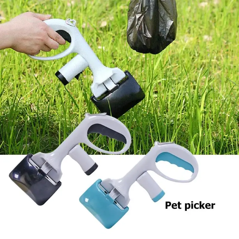 

2 In 1 Pet Pooper Scooper + Poop Bags Set Dog Cat Outdoor Waste Cleaning Poop Shit Pickup Remover Pooper Bags
