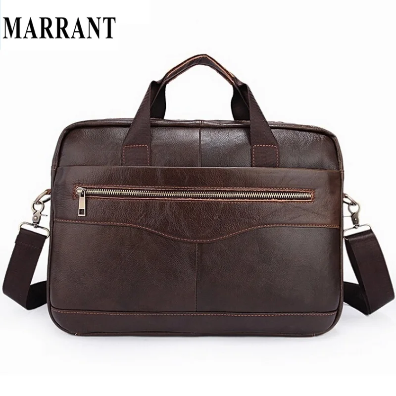 ФОТО MARRANT Genuine Leather Men Bags New Man Briefcase Laptop Handbag Messenger Bag Men's Business Bags Male Crossbody Handbags 1118