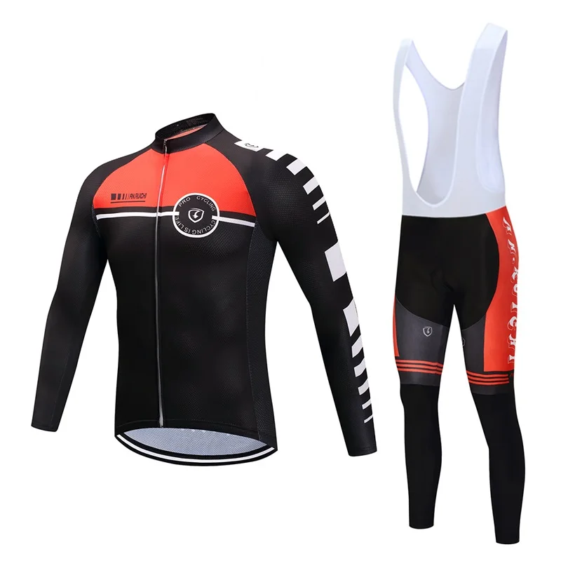 

maglia ciclismo manica lunga uomo Fleece warm winter cycling men's long sleeve suit Cycling jersey breathable pad bontrager