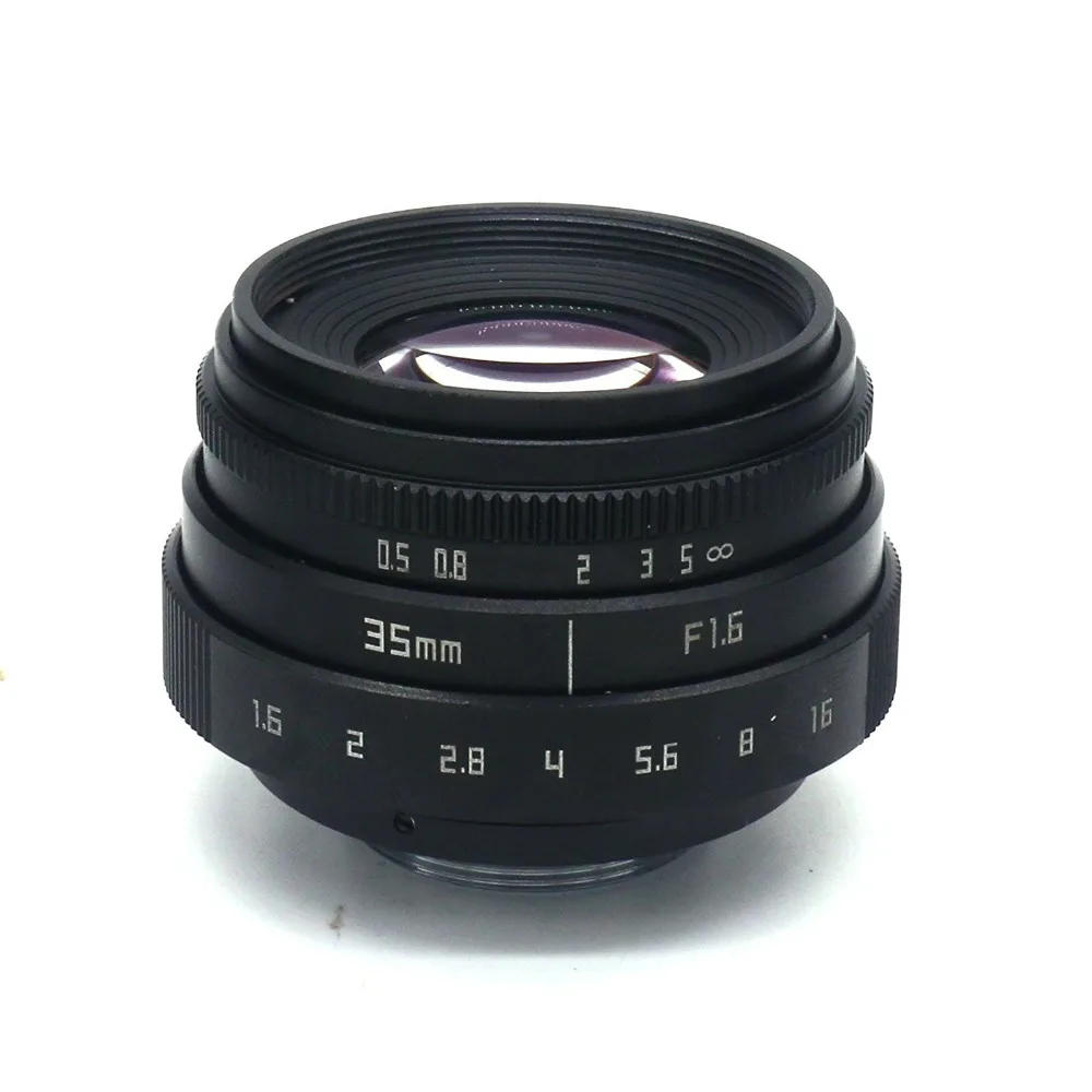 Объектив с креплением для камер видеонаблюдения 35 мм F1.6 Sony A6500 A6400 A6300 A6000 A5100 A5000 на