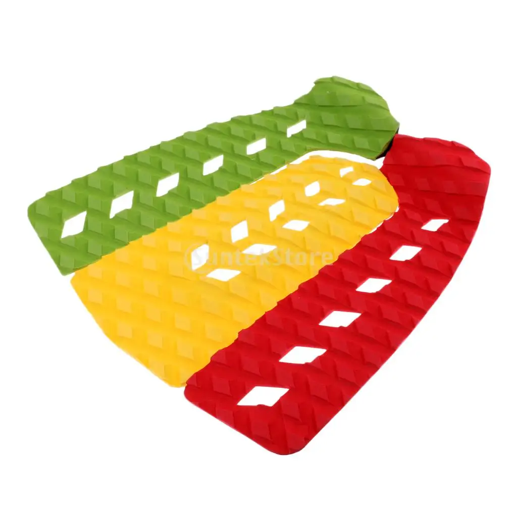 3 Pieces Outdoor Longboard Traction Pad Skimboard Tail Pad for Skimboarding Surfing Funboard Paddleboard Shortboard