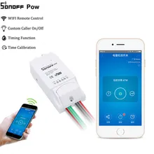 Sonoff Pow Smart переключатель Wi-Fi контроллер с реальным временем Мощность измерения потребления 16a/3500 Вт Умный дом устройства через Android IOS