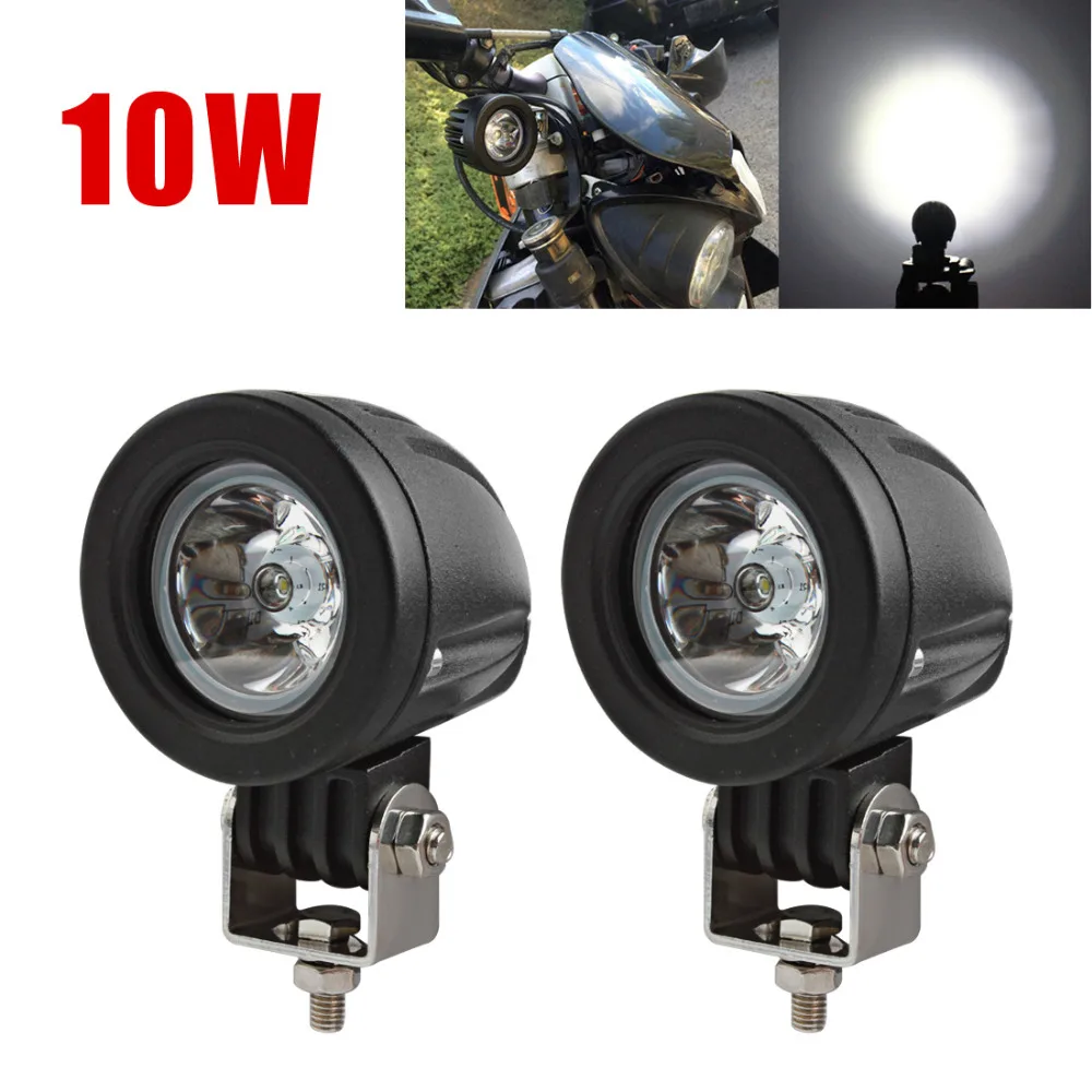 2pcs 10W Mini Tail LED Work Light Spot flood Offroad Fog font b Lamp b font