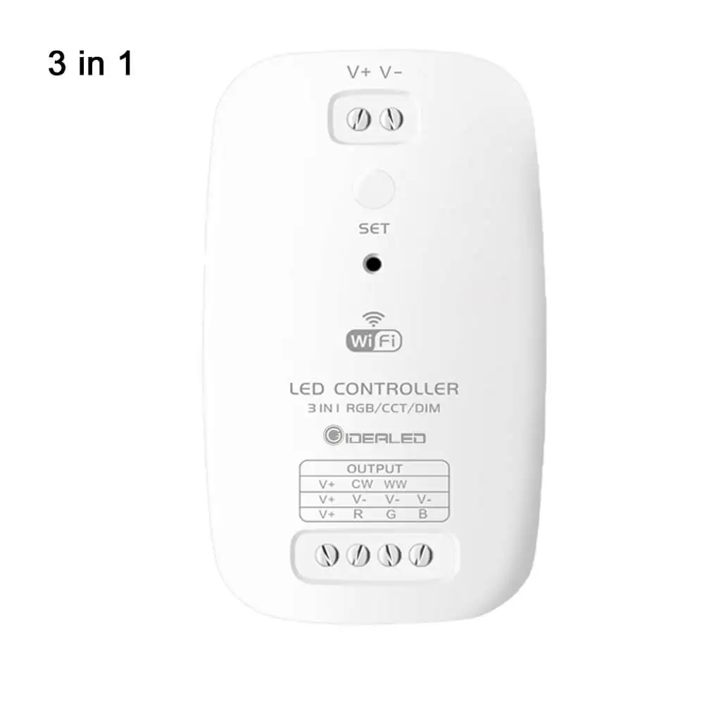 Smart Wifi LED Controller Phone APP RGB CCT Dimmer 3 in 1 Strip Controller By Amazon Echo plus Alexa Google Home Voice Control