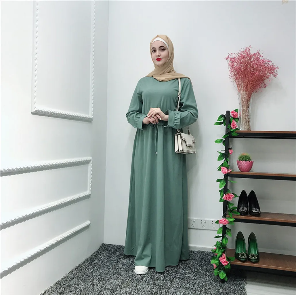 Модное мусульманское платье женская одежда ажурное длинное с вышивкой халат