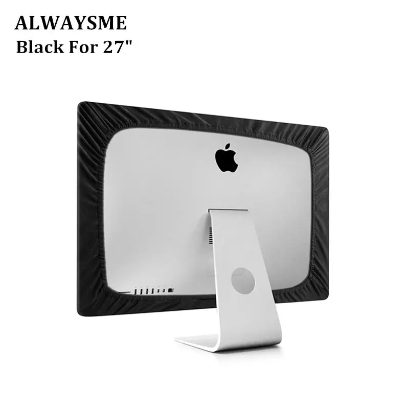 ALWAYSME 19 дюймов 21 дюймов 24 дюймов 27 дюймов черный полиэстер компьютерный пылезащитный чехол для Apple iMac ЖК-экран Dell Sumsung hp - Цвет: Black 27 Inch