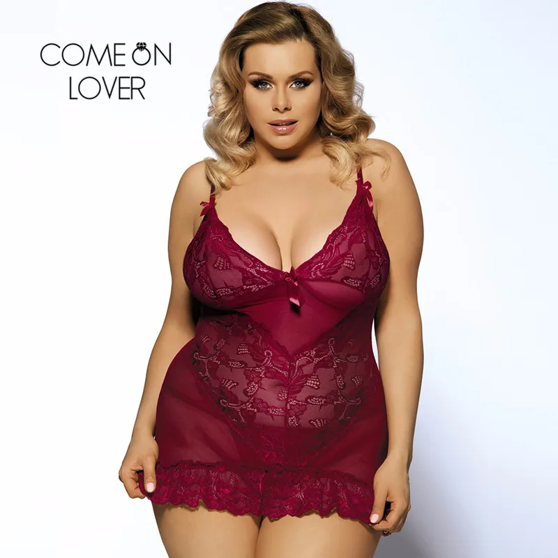 Comeonlover Ночная сорочка Bielizna Erotyczna размера плюс белье прозрачная эротическая