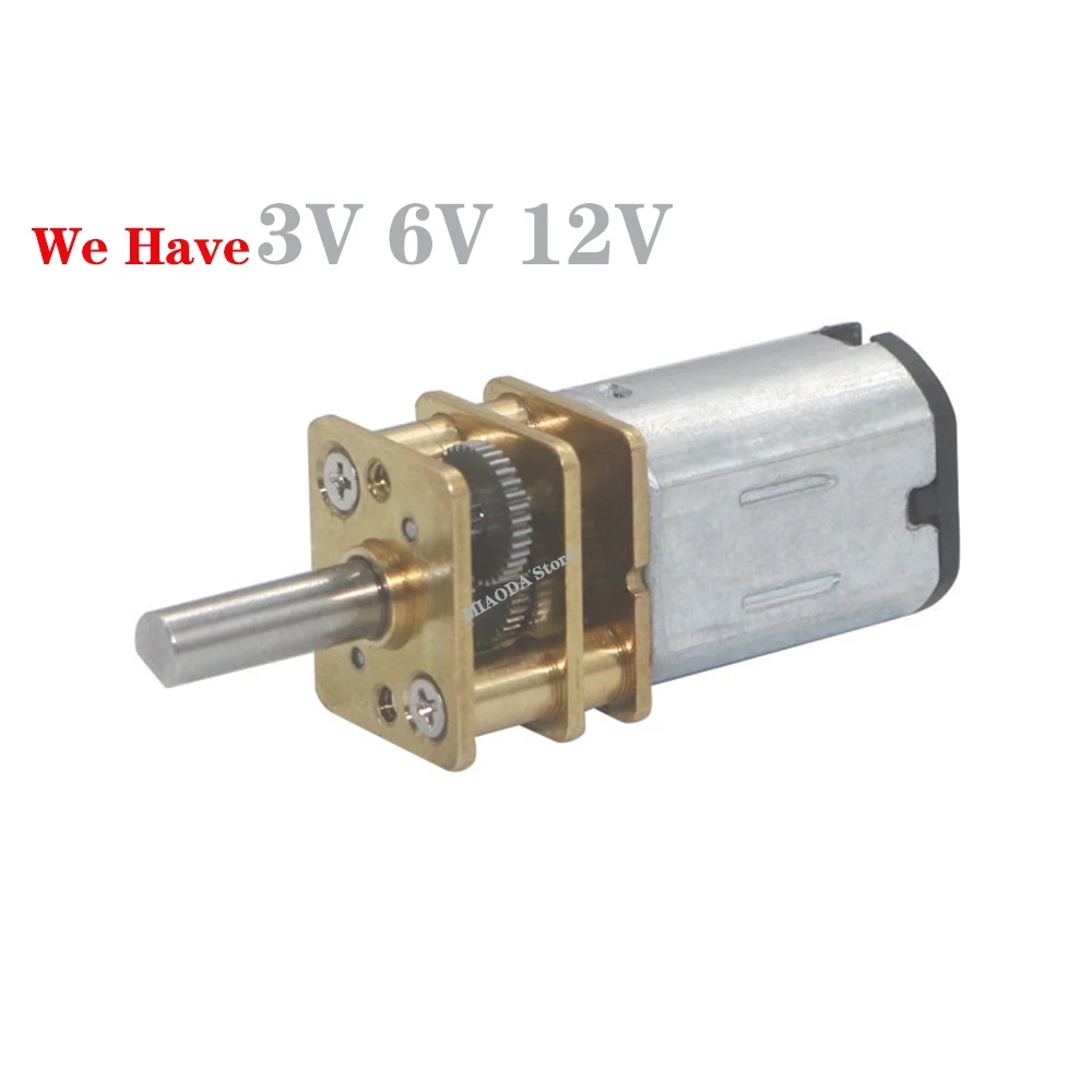 

DC 3V/6V/12V N20 Mini Micro Metal Gear Motor with Gearwheel DC Motors 15/30/50/60/100/200/300/500/600/1000RPM