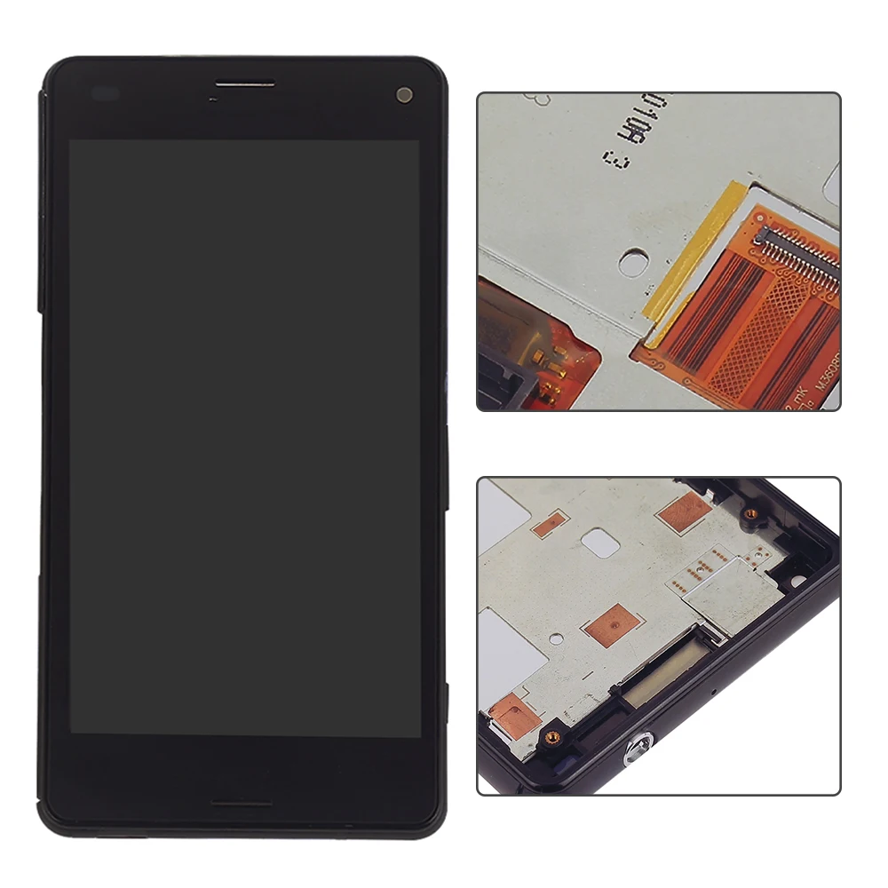 imágenes para Nuevo LCD Para Sony Xperia Mini Z3 Compacto D5803 D5833 Pantalla LCD de Pantalla Táctil con Digitalizador + Marco Del Bisel Negro, envío gratis imágenes para Nuevo LCD Para Sony Xperia Mini Z3 Compacto D5803 D5833 Pantalla LCD de Pantalla Táctil con Digitalizador + Marco Del Bisel Negro, envío gratis