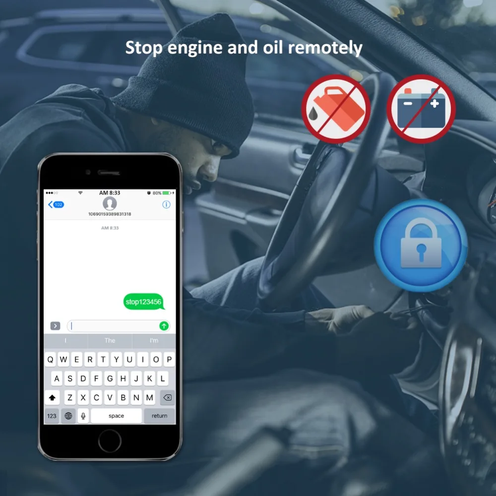 Car Tracker GPS Locator Waterproof Car GPS Tracker Coban TK303G Remote Control Cut Off Oil Fuel Engine Waterproof Free Web APP