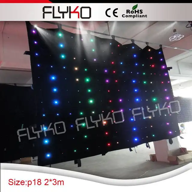 Dj Event Decoration Wedding Table Booth 2m 3m Led Diy Led Curtain