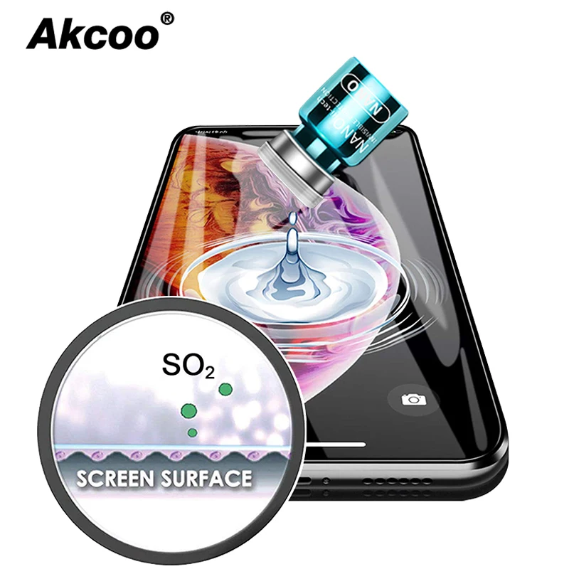 

Akcoo S10 Plus screen protector Nano liquid Hi tech invisible film for iPhone 6 7 8 xs max xr protector for samsung S 7 8 9 Note