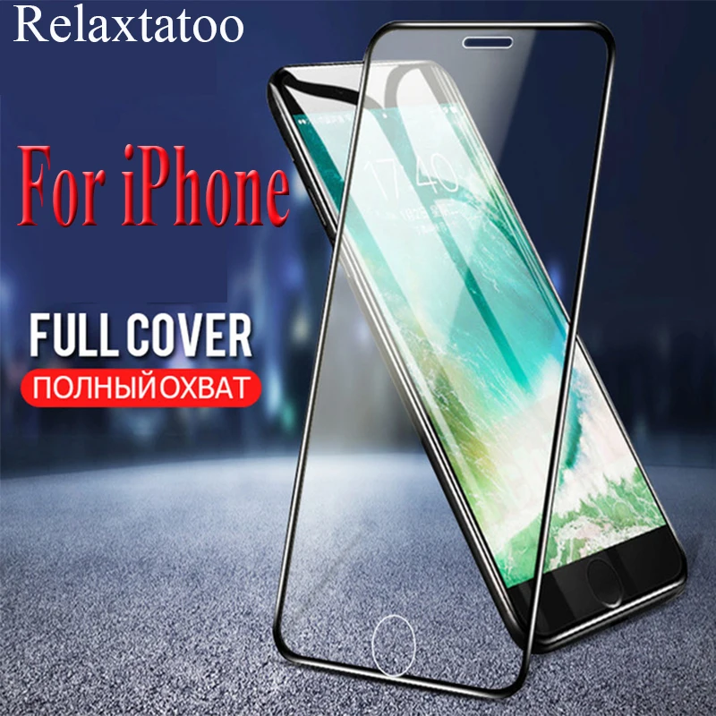 

Protective glass on the for iPhone 6 7 8 plus for iPhone X XS Max XR screen protector ip 10 10s 10r full cover glas flim tremp