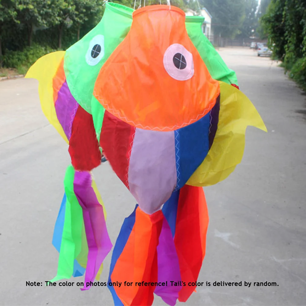 70 см Длина многоцветный 3D воздушных змеев милый рыба-тип кайт Fly Tail кайт хвосты Ripstop парус кайт Accessorrey открытый развивающие игрушки для детей