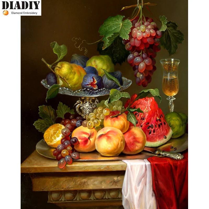 

5D DIY Diamond embroidery still life fruit Square&round diamond Painting Cross Stitch Rhinestone Mosaic decoration gift