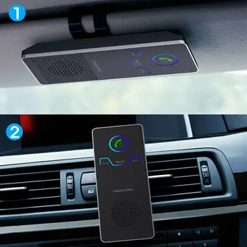 

Wireless Bluetooth Handsfree Speaker Phone MP3 Car Kit Sun Visor Clip Drive