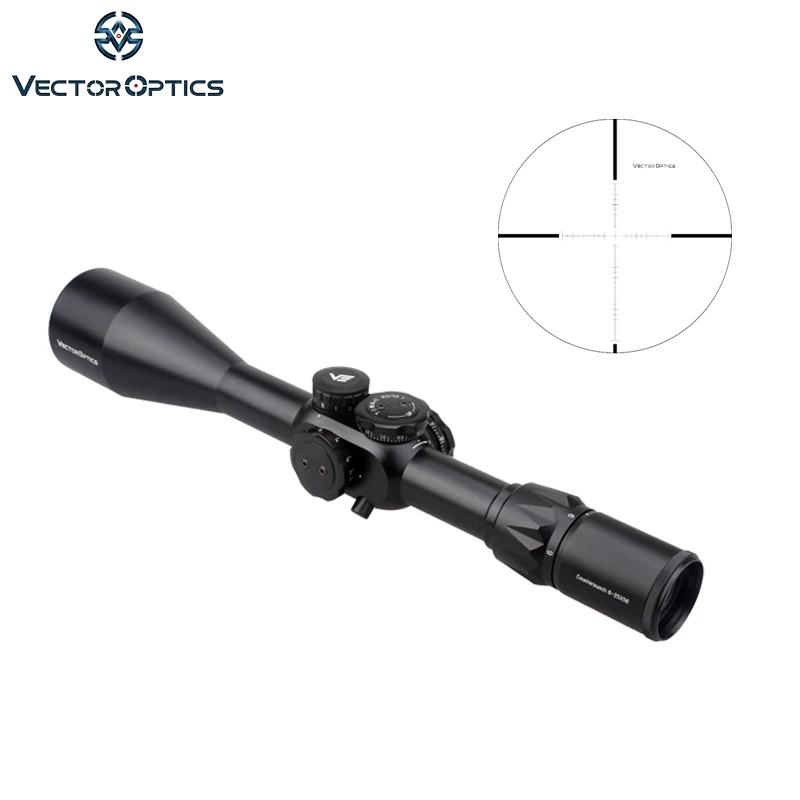 

Vector Optics Counterpunch 6-25x 56mm FFP Riflescope Illuminated Crosshair Reticle w/ Low Profile for .50 Caliber & Power Airgun