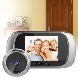 DD1 видео дверной звонок 2,8 "ЖК беспроводной охранный звонок на двери визуальная запись домашний монитор ИК переговорное устройство с