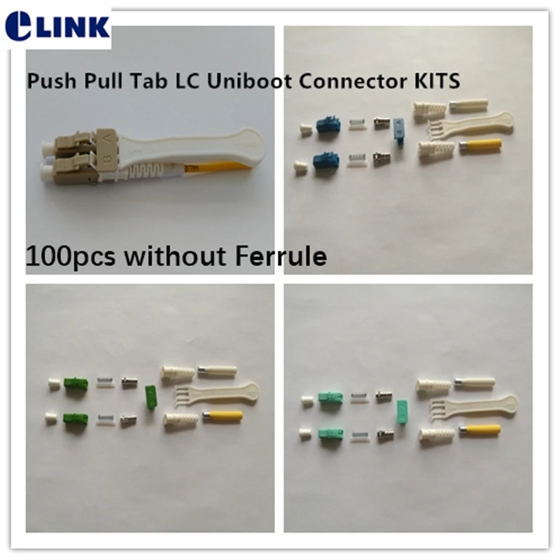 100pcs High Density LC duplex Push Pull Tab Uniboot Connector Kits 2core in one cable connector kits Accessories | Мобильные