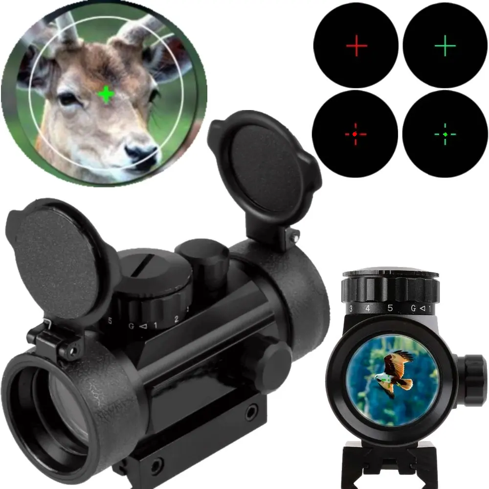 

Tactical Holographic 1x40mm Red Green Dot Sight Airsoft Cross Hari Reflex Aiming Device Scope Riflescope 11mm 20mm Rail Mount