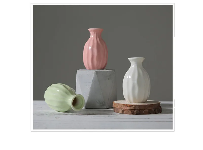 Керамическая ваза башня ваза для дома украшения реквизит для фотосессии модная керамическая бутылка зеленые растения керамические вазы для цветов