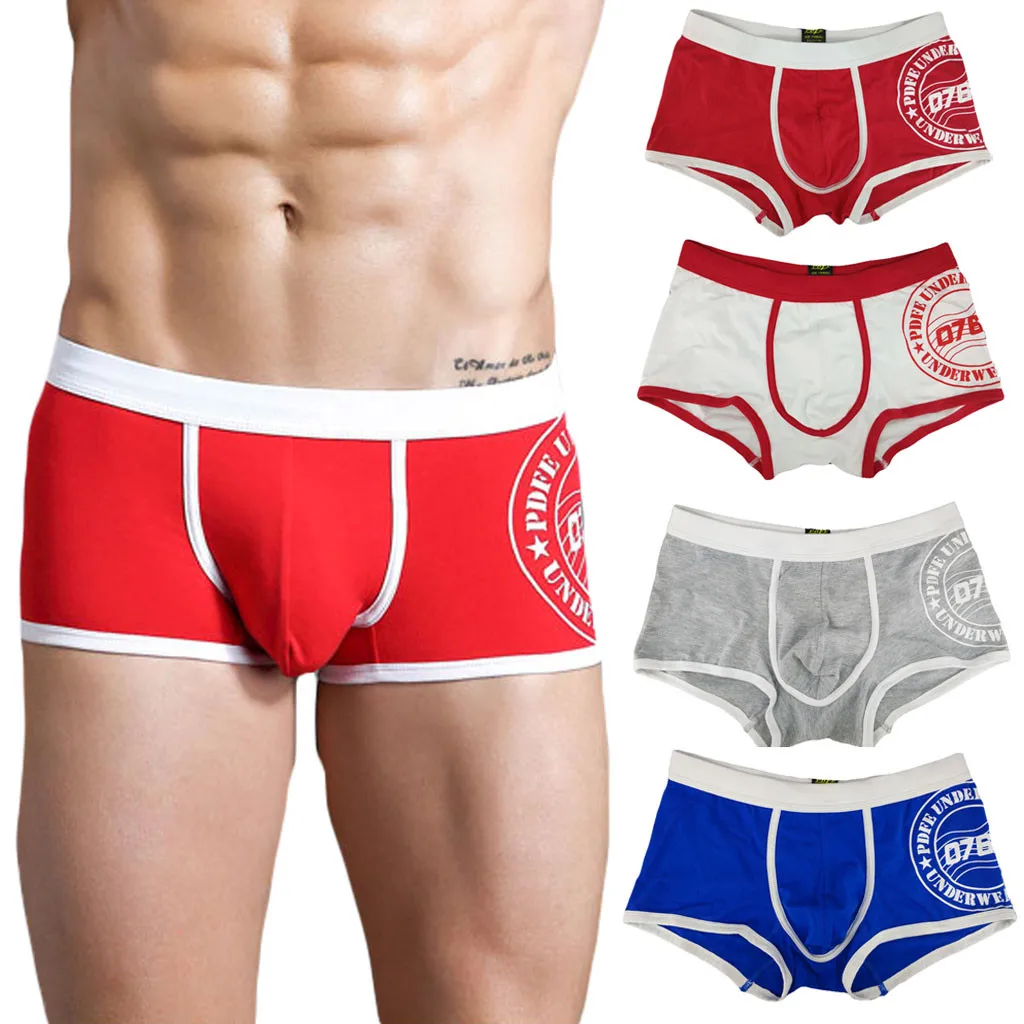 

Mens Underwear 2019 Men Boxers Shorts Cotton Male Brand Underpants Seamless Sexy Thin Boxer Panties Boys Breathable Bulge Pouch