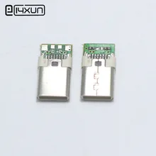 2 шт DIY USB 3,1 type-C разъем с печатной платой штекер 8P сварочный штекер