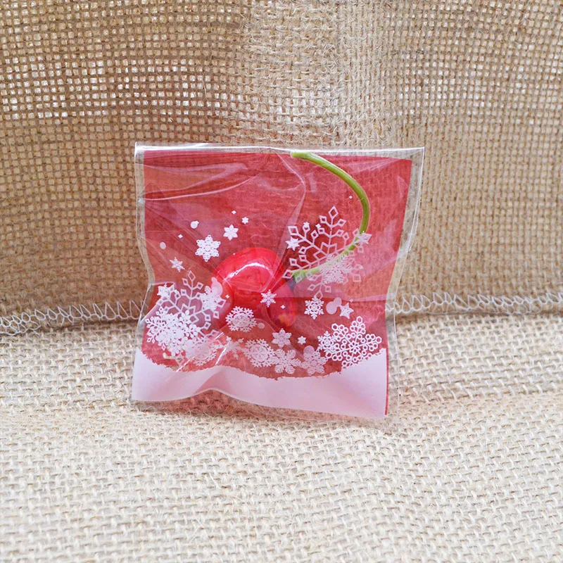

50/100 pcs/lot Clear Christmas Snowflake Cute Candy Cookie Gift Bag Self-adhesive Plastic Packaging For Wedding Birthday Party 8