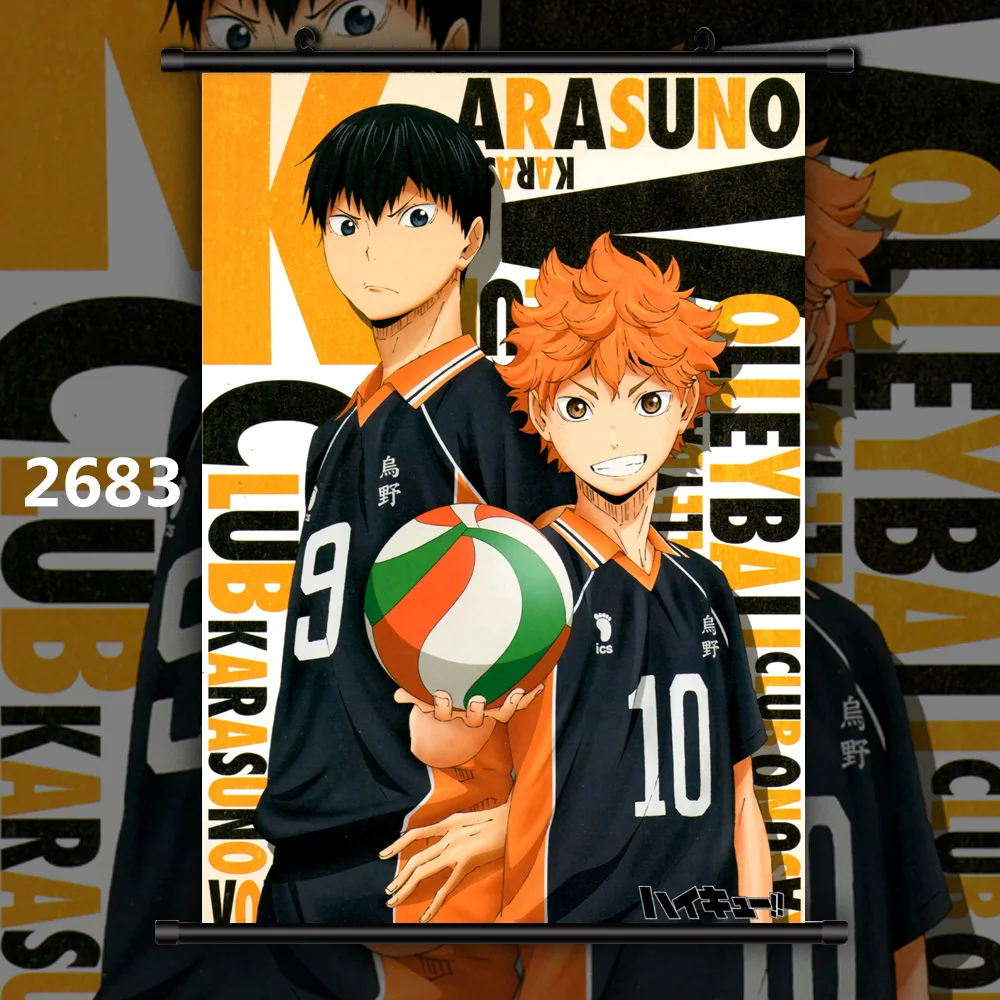 Haikyuu Shoyo Tobio Koushi Kei Ryunosuke Аниме Манга настенный плакат свиток D - Цвет: 2683