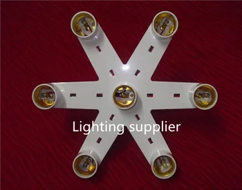 

E27 to 7 heads E27 lamp base Light Lamp Bulbs Adapter Converter E27 Lamp Adapter lamp holder Free Shipping